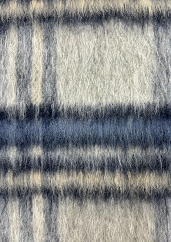 格子柄ステンカラーコート 751-4432