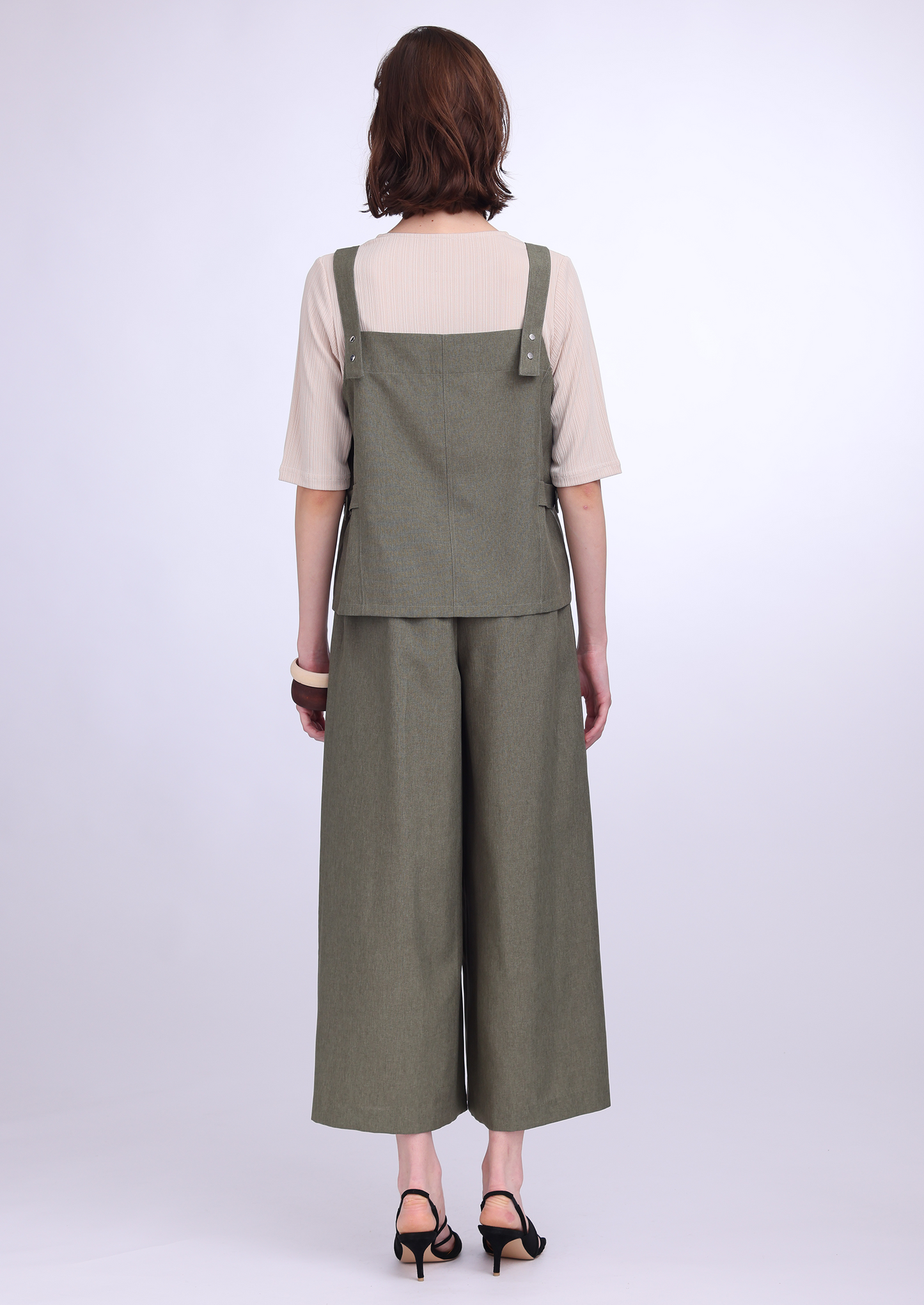 ボックスタックプリーツワイドパンツ 753-3495