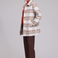 格子柄ステンカラーコート 751-4432
