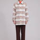 格子柄ステンカラーコート 751-4432