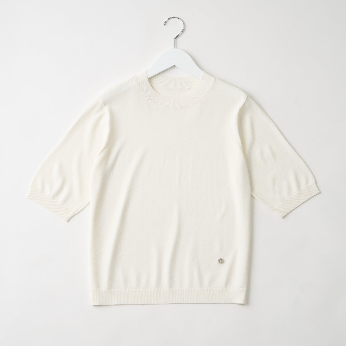 定番天竺ハイネック五分袖プルオーバー　863-2365