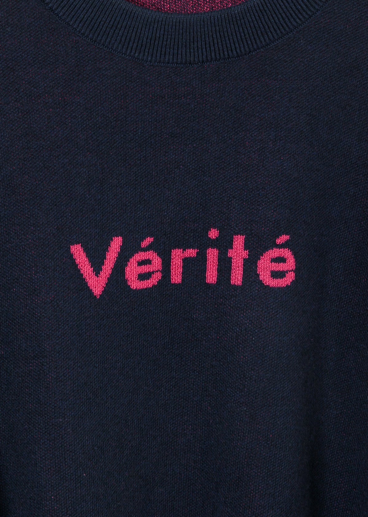 Veriteロゴジャガードニットプルオーバー　865-3C65