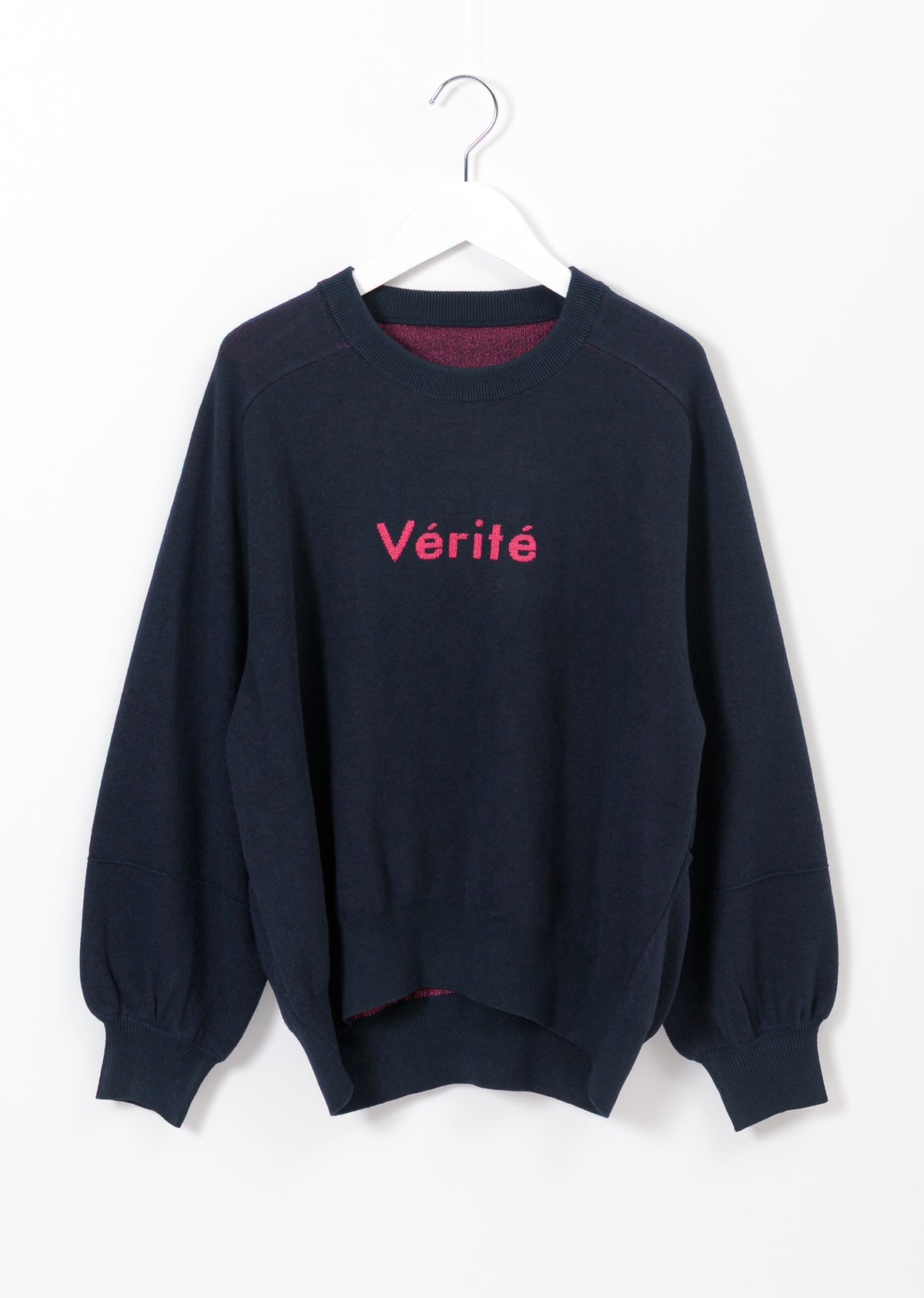 Veriteロゴジャガードニットプルオーバー　865-3C65